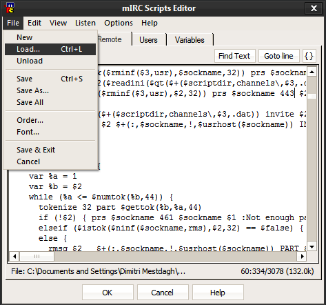 mbID (mIRC based IRC Daemon)